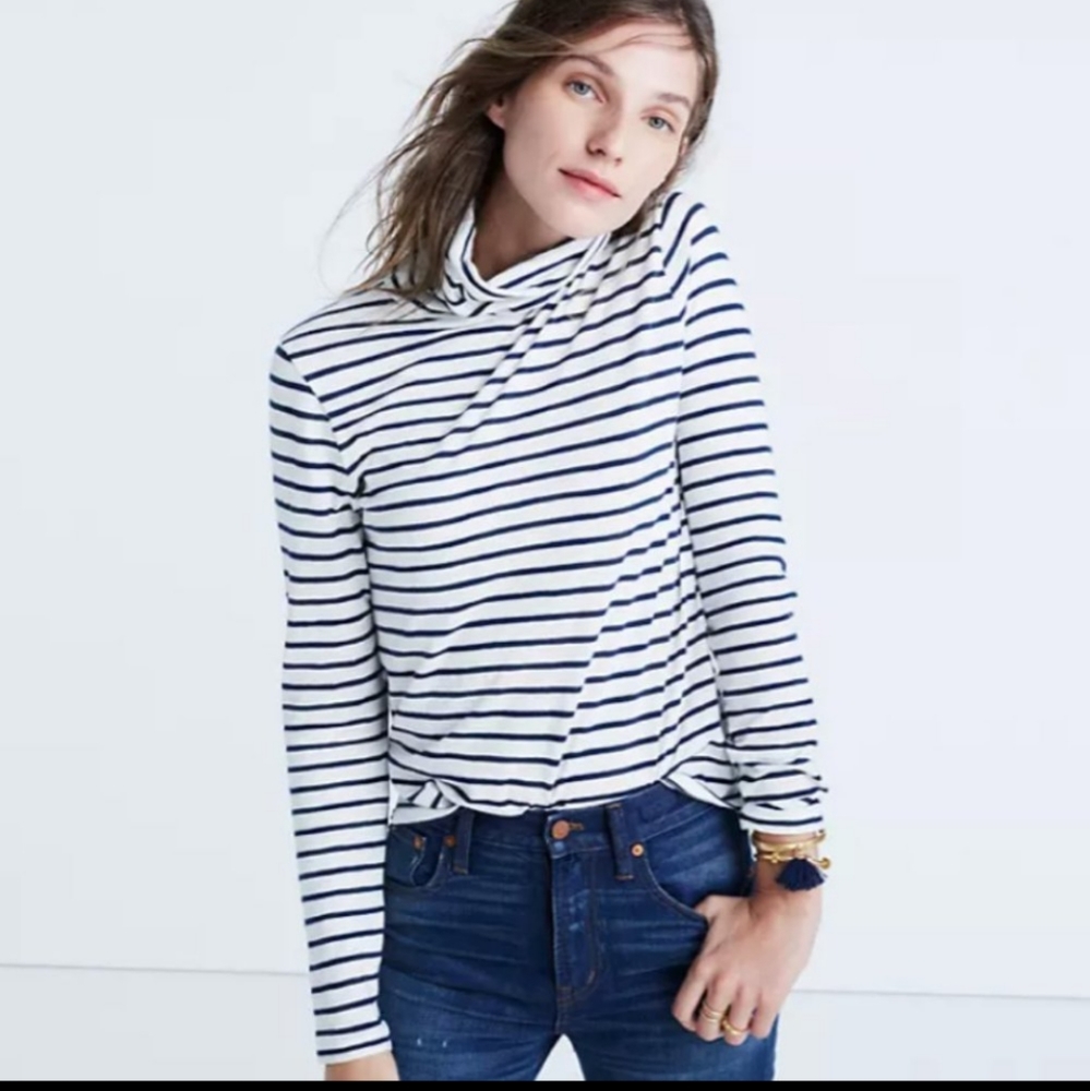 Madewell striped turtleneck